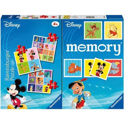 Disney - Multipack Memory Disney: 48 cartas y 3 puzzles de 25/36/49 piezas ㅤ
