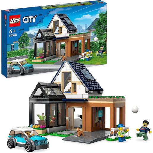 LEGO - Kit de construcción Casa Familiar y Coche Eléctrico modelo modular  60398, Lego City