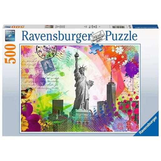 Ravensburger - Puzzle Postal de New York, 500 piezas ㅤ