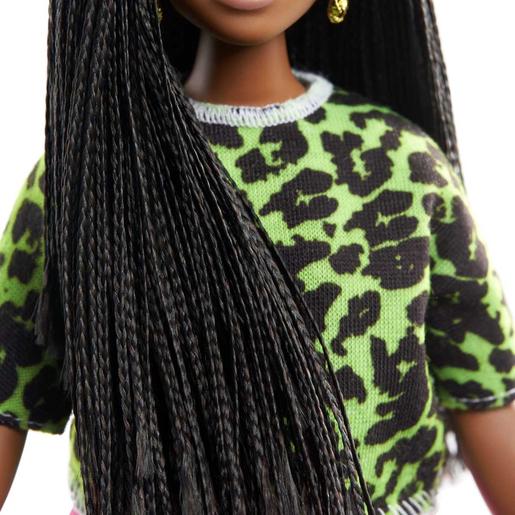 Barbie - Muñeca Fashionista - Camiseta neón leopardo