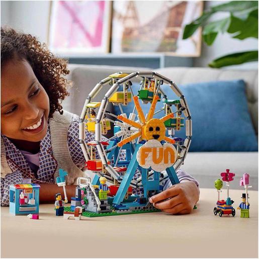 NoriaSet de Construcción para Niños 9 años con Coches De Choque de Juguete LEGO 31119 Creator 3en1 