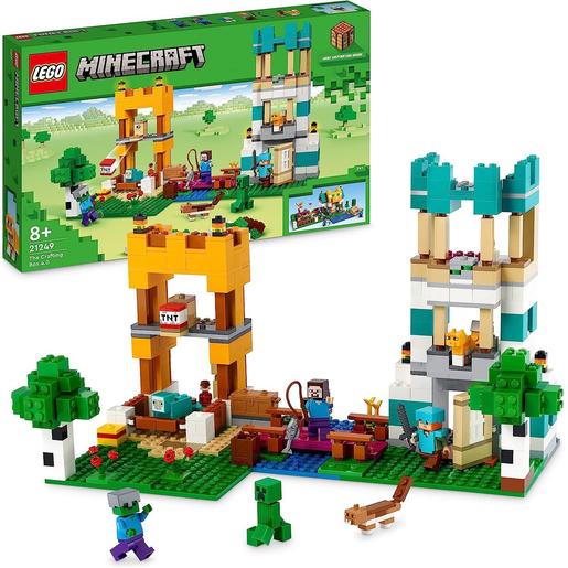 LEGO - Set de construcción de torres del río y cabaña-gato con figuras de Minecraft 21249