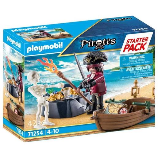 Playmobil - Pack inicial de pirata con bote de remos Playmobil ㅤ
