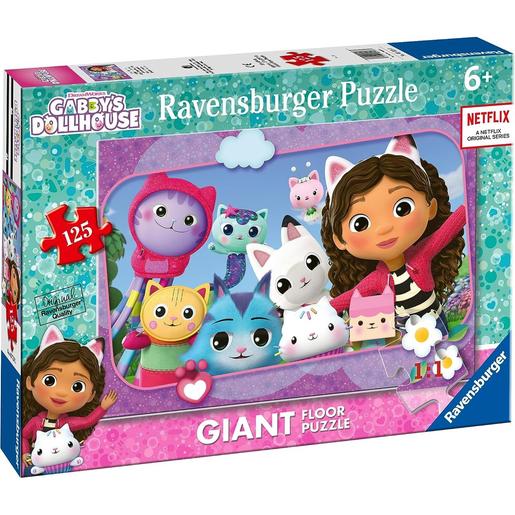 Ravensburger - Puzzle gigante de suelo Gabby's Dollhouse, 125 piezas para niños ㅤ
