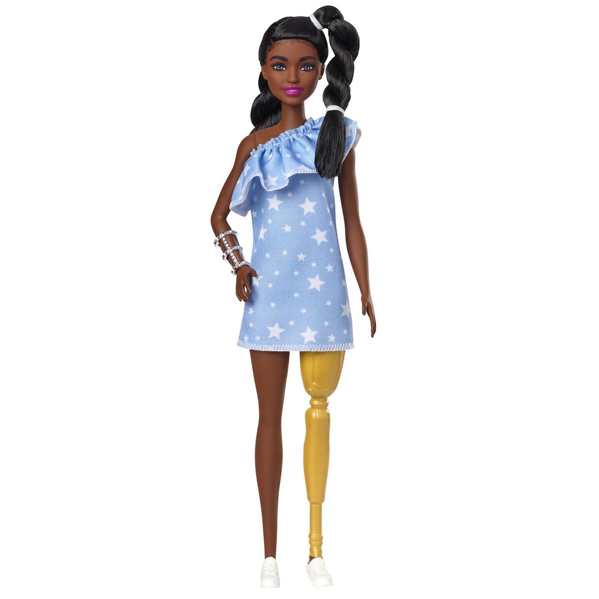 Barbie - Muñeca Fashionista - Vestido Azul Estampado Estrellas |  Fashionistas | Toys