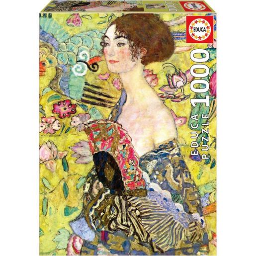 educa borrás - Puzzle Adultos Retrato de Adele Gustav Klimt 1000 Piezas ㅤ
