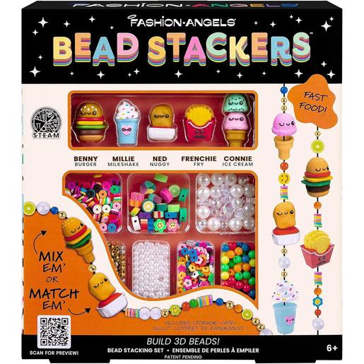 Crayola - Beads Stackers Pegatinas 3D Set De Perlitas Y Fast Food ㅤ