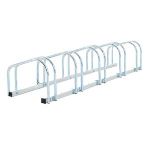 HOMCOM Aparcamiento para Bicicletas Soporte de Acero para Aparcar Bicicletas en el Suelo
