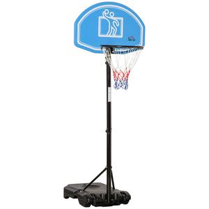 HOMCOM Canasta de Baloncesto para Exterior, Altura Ajustable 160-210 cm, Canasta de