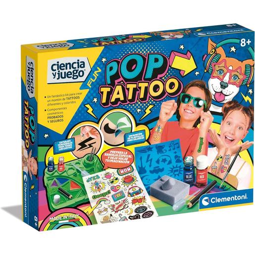 Clementoni - Ciencia y Juego Tatuajes Pop Infantil de ciencia ㅤ