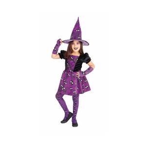 Disfraz infantil - Bruja púrpura 5-7 años