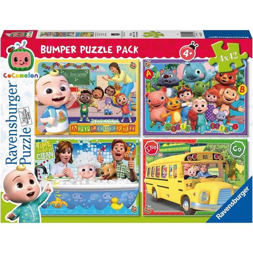 Ravensburger - Puzzle Cocomelon colección 4x42: pack de 4 rompecabezas de 42 piezas para niños ㅤ
