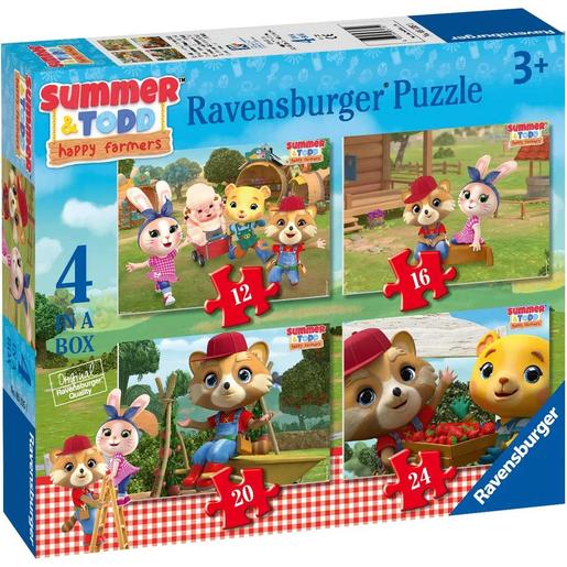 Ravensburger - Puzzle 4 en una caja de verano y Todd ㅤ