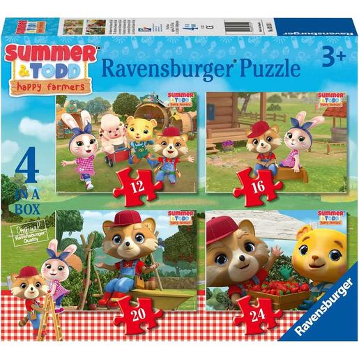 Ravensburger - Puzzle 4 en una caja de verano y Todd ㅤ