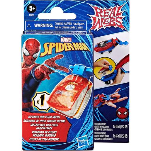 Hasbro - Spider-man - Real Webs, Repuesto De Fluido Aracnido Supremo ㅤ