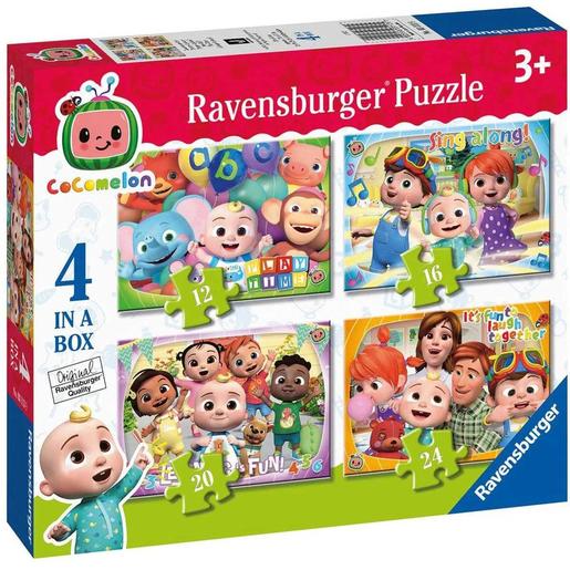 Ravensburger - Rompecabezas Cocomelon 4 en una caja (12, 16, 20, 24 piezas) para niños ㅤ
