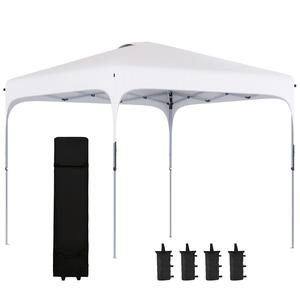 Outsunny Cenador Plegable Pop-UP 2,5x2,5x2,68 m Carpa de Jardín Protección UV 50 Plus