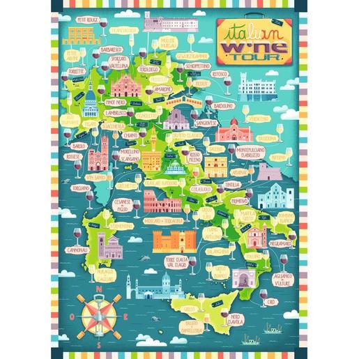 Ravensburger - Puzzle mapa de vinos de Italia, 1000 piezas ㅤ
