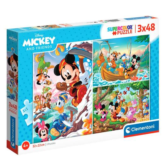 Mickey Mouse - 3 puzzles x 48 piezas Mickey and Friends