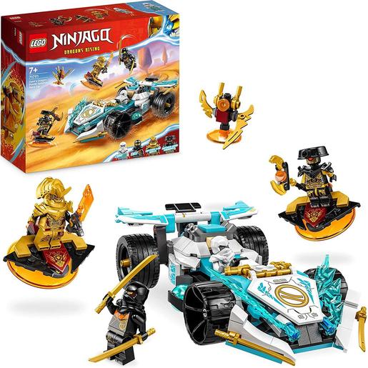 LEGO - Ninjago - Coche de carreras dragón de Zane, set de construcción con función giratoria y minifiguras 71791