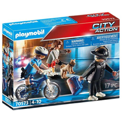 Playmobil - Bici policial: persecución del carterista | City Action Policia | Toys"R"Us España