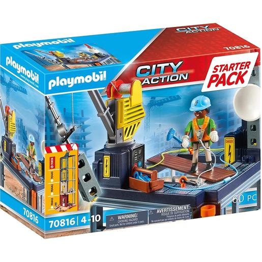 Playmobil - Starter Pack Construcción con grúa 70816