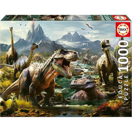 Educa Borras - Puzzle Adultos Dinosaurios Salvajes 1000 Piezas ㅤ