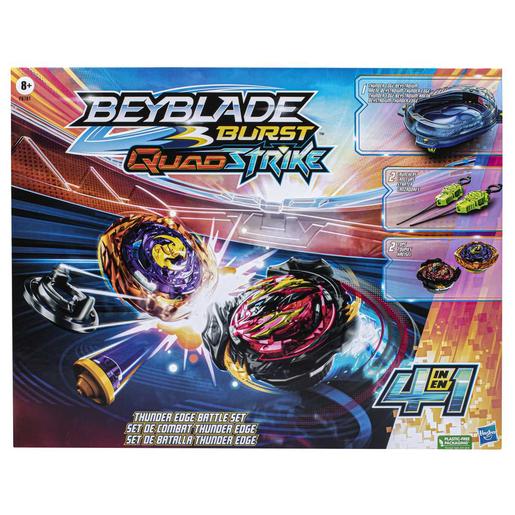 Hasbro - Beyblade - Beyblade Thunder Edge: Set de Batalla con Beystadium, Trompos y Lanzadores ㅤ