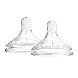 Dr Brown's Dr Browns Dr. Browns Tetina Nivel 1 Boca Ancha 0M Plus 2Ud - Pack de 2 - Silicona
