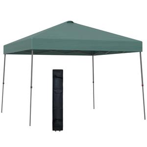 Outsunny Cenador Plegable 3x3m Carpa de Jardín con Bolsa de Transporte con Ruedas