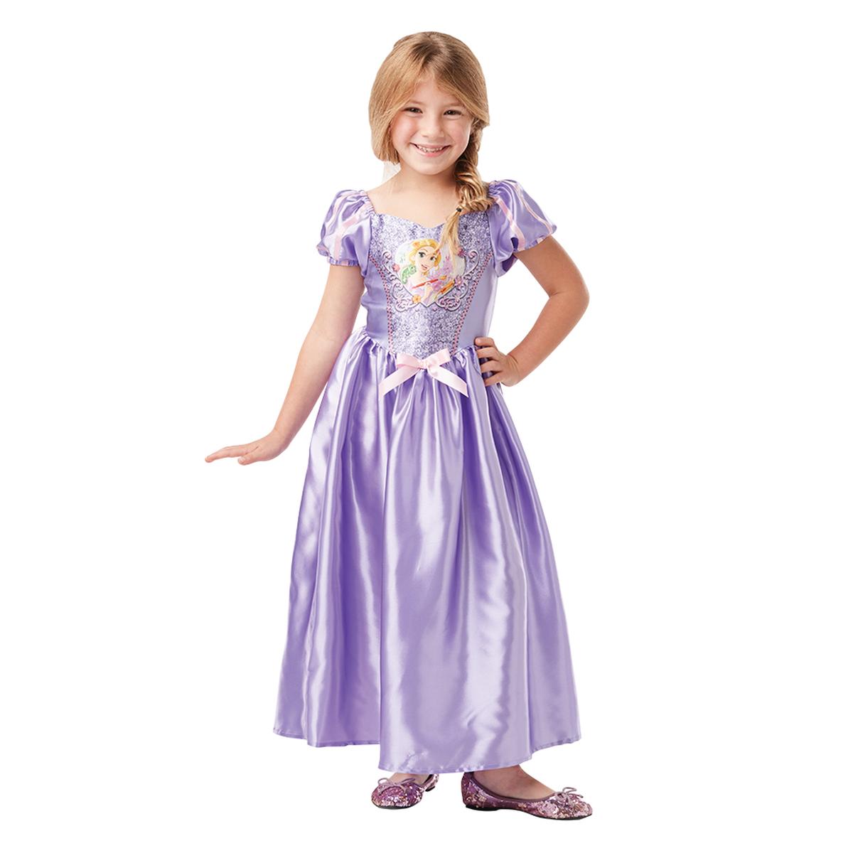 whisky Multa Brillante Princesas Disney - Rapunzel Disfraz con Lentejuelas 5-6 años | Disney  Princess Dress Up | Toys"R"Us España