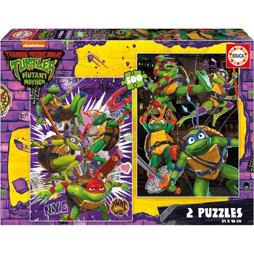 Educa Borras - Pack Doble Puzzle Tortugas Ninja ㅤ