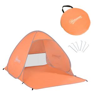 Outsunny Tienda de Playa para 2-3 Personas Pop-Up Instantánea y Portátil con Ventanas