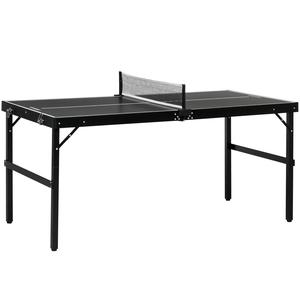 SPORTNOW Mesa de Ping Pong Plegable de Tamaño Mediano con Marco de Aluminio Mesa de Tenis