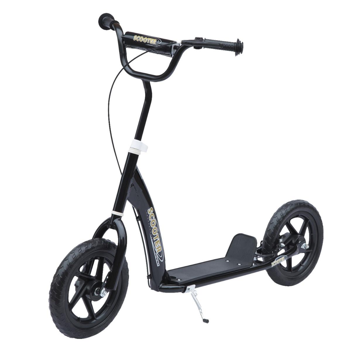 Homcom - Patinete Scooter Ajustable 2 ruedas Negro, Scooters En Linea
