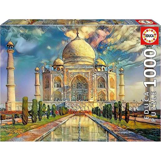 Educa Borras - Puzzle 1000 piezas Taj Mahal con cola Fix para montaje y  colgar ㅤ, Educa Borras