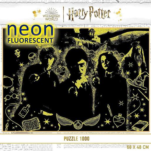 Harry Potter - Puzzle neón de 1000 piezas de Harry Potter con cola Fix incluida