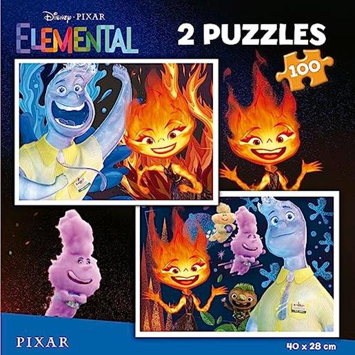 Educa Borras - Educa - Conjunto de 2 puzzles para niños con 100 piezas con imágenes Elemental | Medidas: 40 x 28 cm. Recomendado a partir de 6 años (19734) ㅤ
