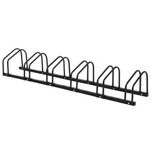 Homcom Aparcamiento Para 6 Bicicletas Soporte De Acero 179x33x27 Cm
