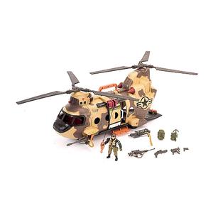 True Heroes - Helicóptero con Soldado (varios colores)