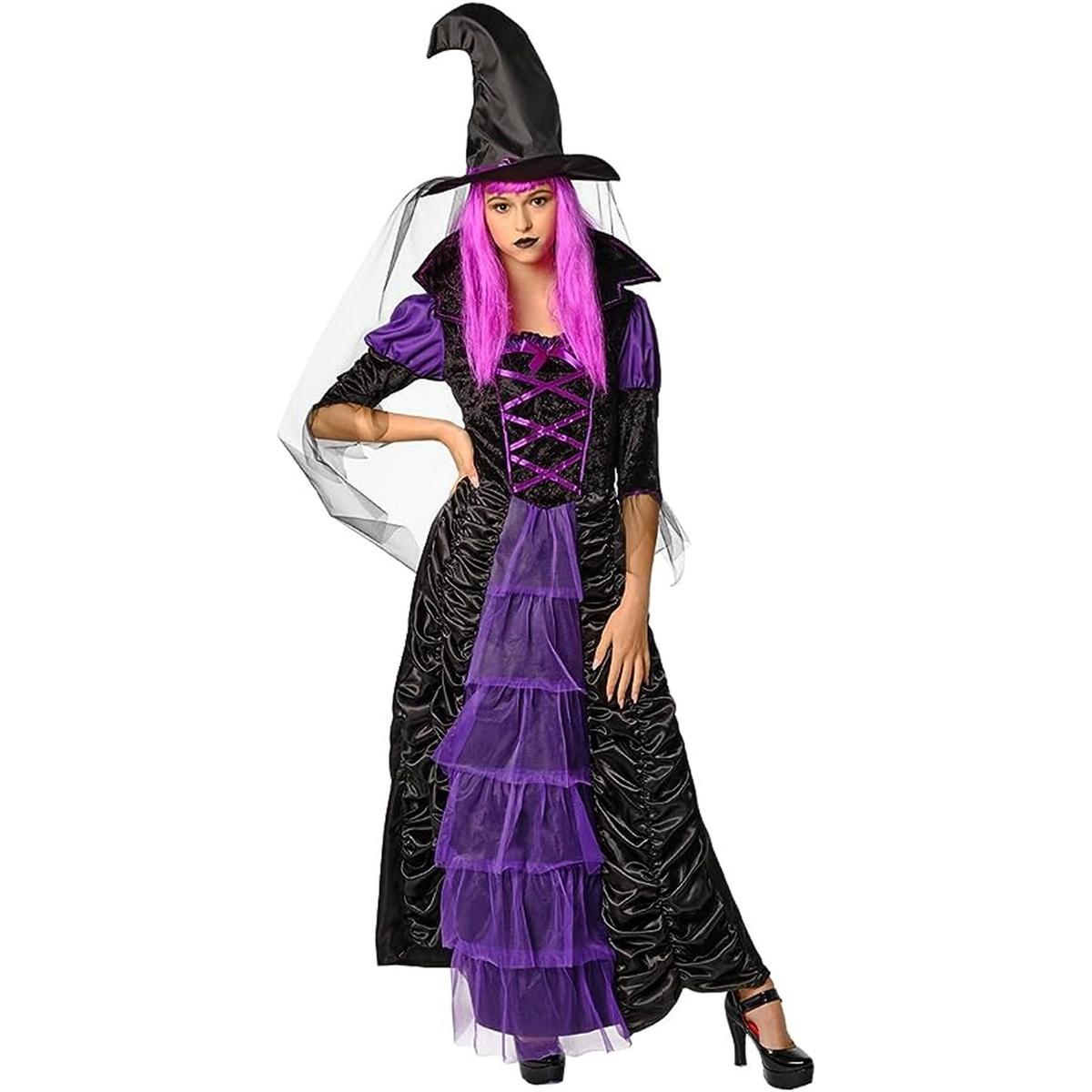 Disfraz Carnaval Disfraces de Halloween Bruja de mujer Retro Ropa
